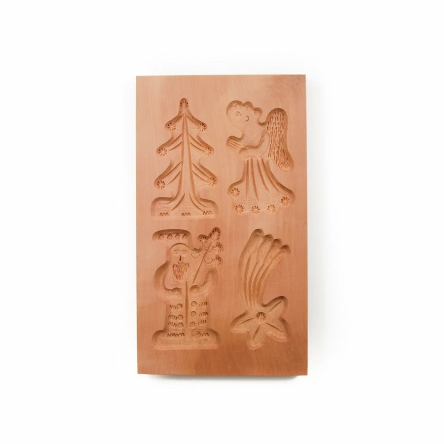 Springerle & Co Cookware Pear Wood Springerle & Speculaas Mould - Christmas Figures 3 Springerle & Co Cookware Pear Wood Springerle & Speculaas Mould - Christmas Figures