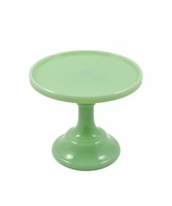 Mosser Glass Jade Milk Glass Cake Stand