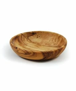 Naturally Med Olive Wood Round Dipping Bowl 9cm