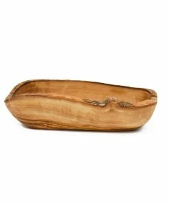 Naturally Med Olive Wood Rustic Serving Bowl 27cm Tableware