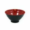 R&B Melamine Red & Black Rice & Soup Bowl Tableware