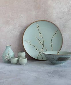 Kiji Stoneware & Ceramics Sakura Blossom Square Plate