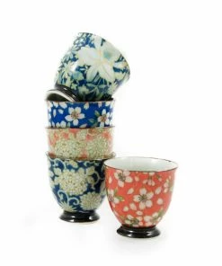 Kiji Stoneware & Ceramics Tableware Sarasa Japanese Teacup Set