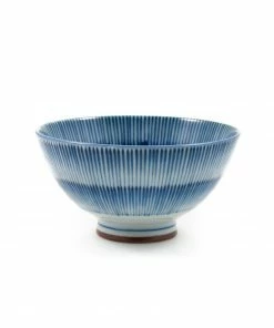 Kiji Stoneware & Ceramics Suisai Blue & White Rice Bowl